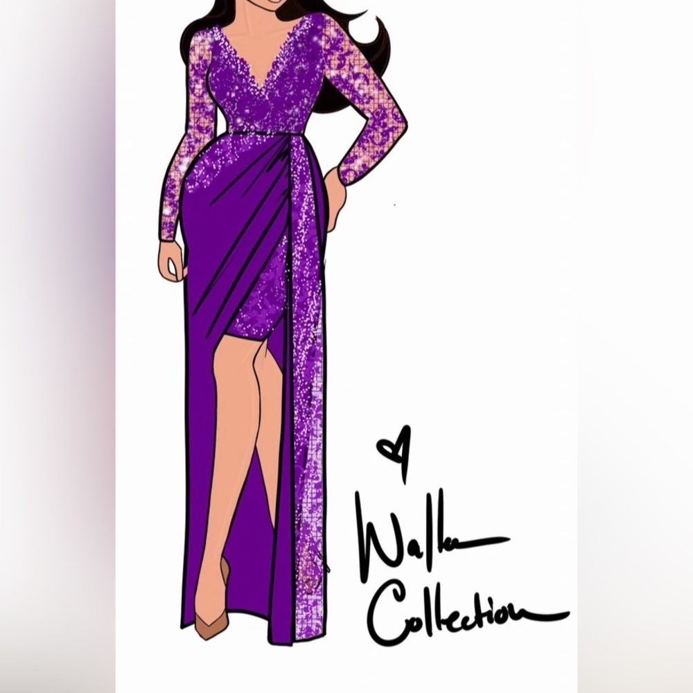 Walter Collection by Walter Mendez Custom Beaded Gown - Picture 5 of 17